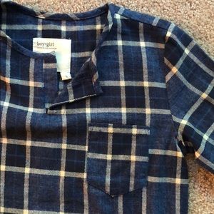 Kids Unisex Plaid Long Sleeve Top